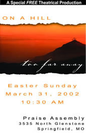 On A Hill Too Far Away Promotional Card (front)