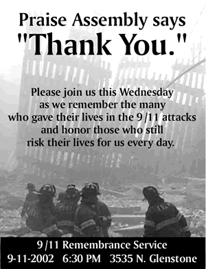 911 Remebrance Advertisement